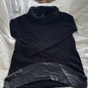 RUDSAK Black Sweater with Faux Leather Detail